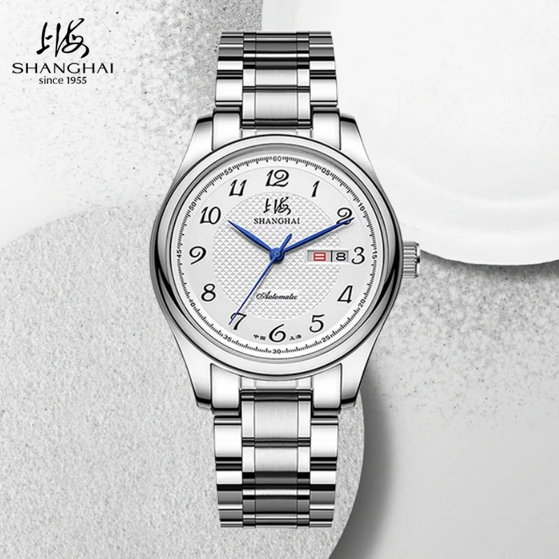 Shanghai Watch Men's Dress Watch Dual Date Function Automatic Mechanical Watches 39mm Sapphire Waterproof Stainless Steel S8962
Shanghai Watch Men's Dress Watch Dual Date Function Automatic Mechanical Watches 39mm Sapphire Waterproof Stainless Steel S8962