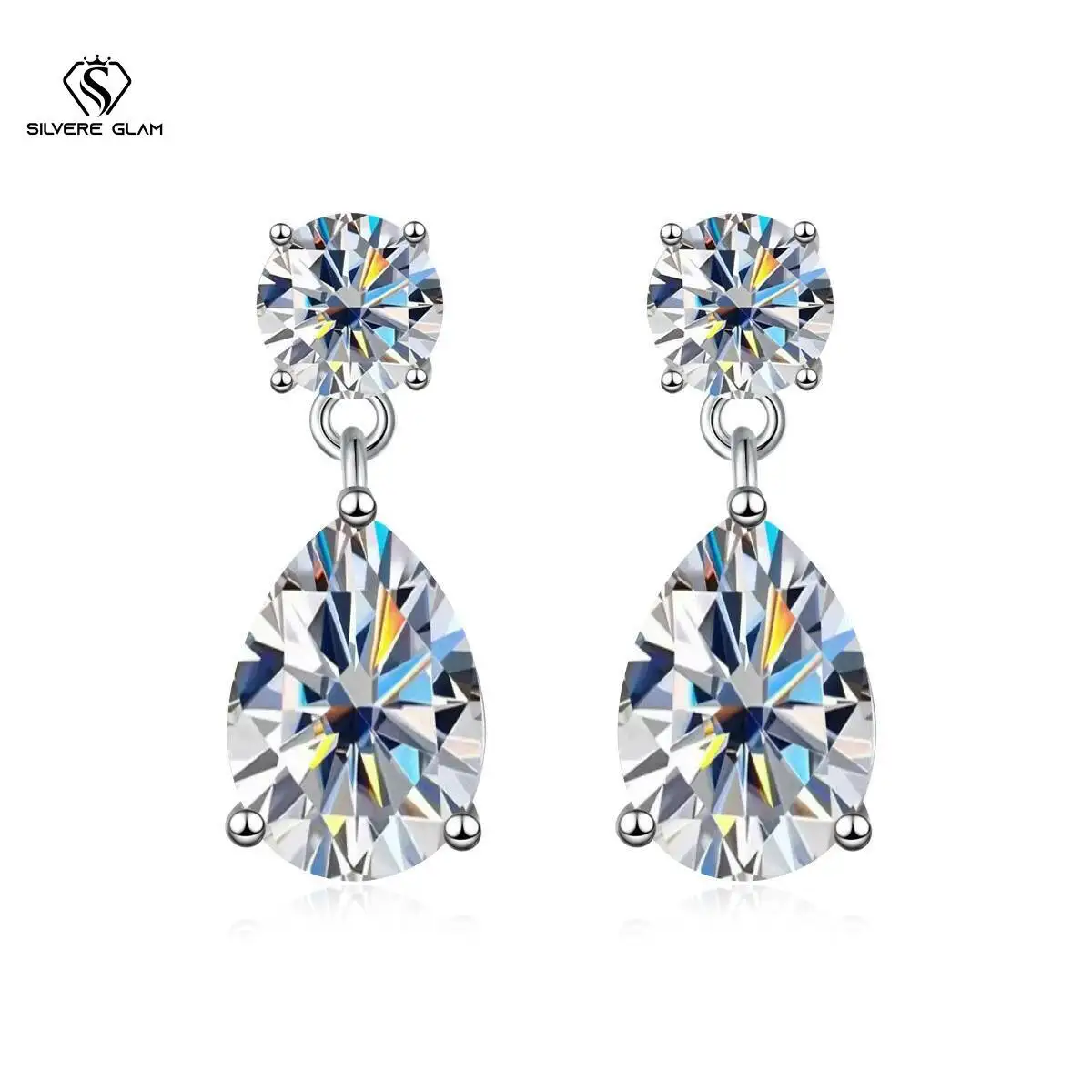 SG 3CT 925 Sterling Silver Moissanite Earrings For Women Men Zircon Drop Earrings Minimalist Fine Jewelry D VVS1 Diamond Gift
SG 3CT 925 Sterling Silver Moissanite Earrings For Women Men Zircon Drop Earrings Minimalist Fine Jewelry D VVS1 Diamond Gift