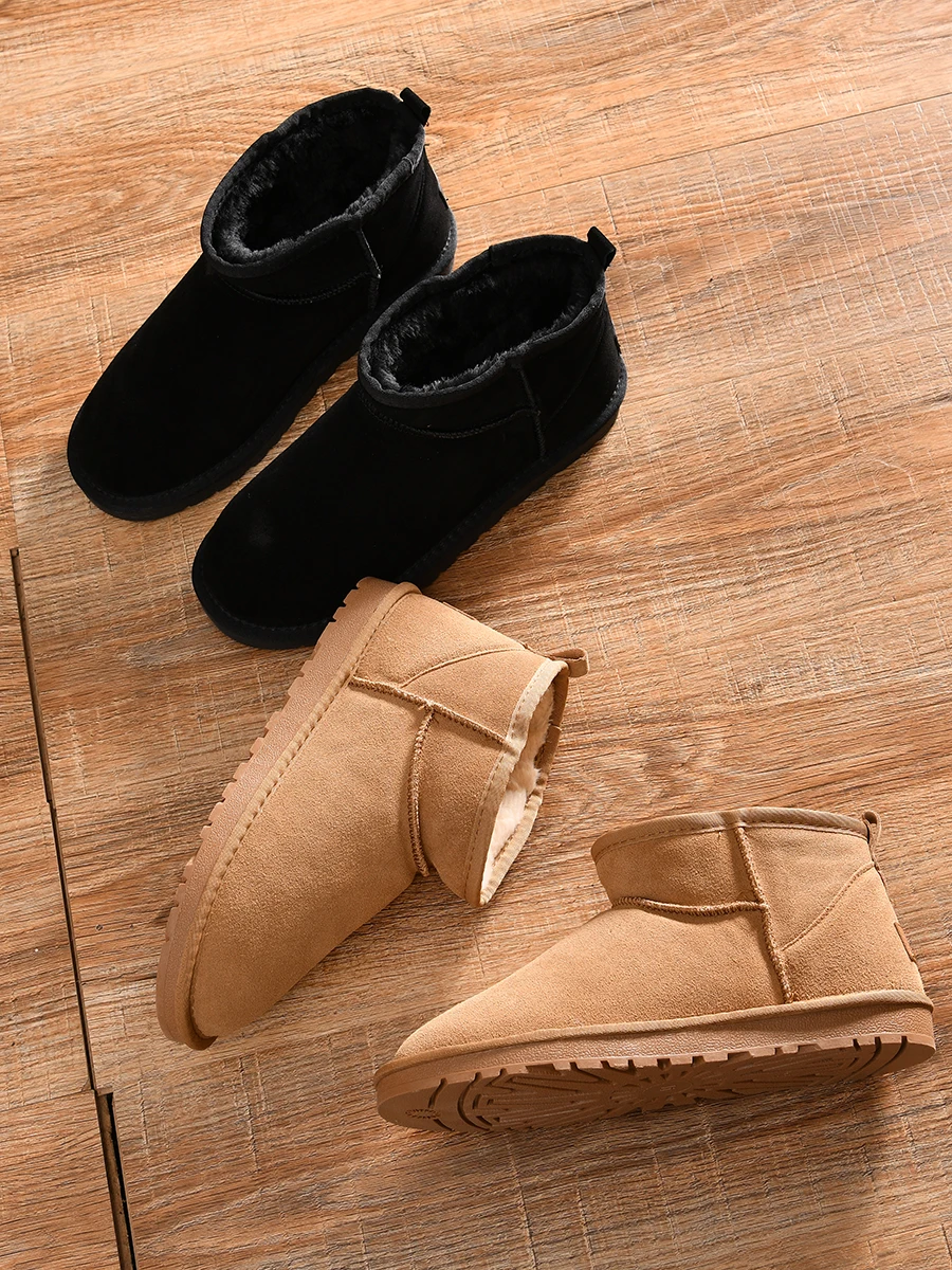 Thickened Warm Winter Boots Men's Fashionable All-Match Long Plush Cowhide Velvet Snow Boots Casual round Toe Short Rubber
Thickened Warm Winter Boots Men's Fashionable All-Match Long Plush Cowhide Velvet Snow Boots Casual round Toe Short Rubber