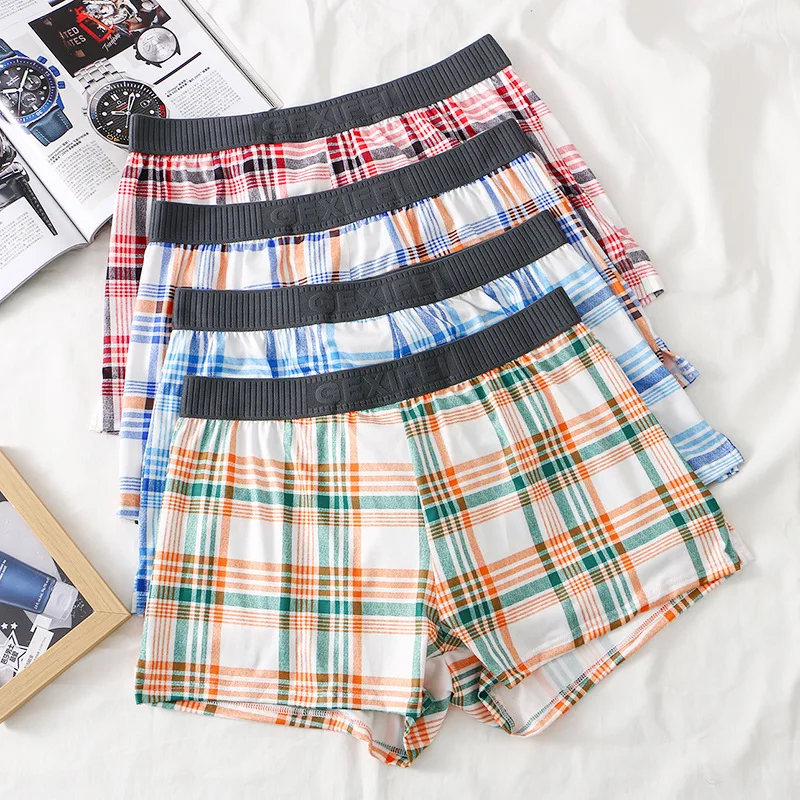 L-4XL Plus Size Aro Pants Men Plaid Loose Mid Waist Sleep Underpants Homewear Male Breathable Panties Comfortable Underwear
L-4XL Plus Size Aro Pants Men Plaid Loose Mid Waist Sleep Underpants Homewear Male Breathable Panties Comfortable Underwear