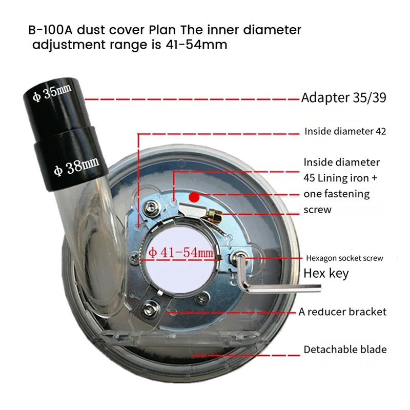 Dust Shroud Kit Dry Grinding Cover Tool For Angle Hand Grinder Clear 100-125Mm S29 20 With Vacuum Cleaner Easy Install
Dust Shroud Kit Dry Grinding Cover Tool For Angle Hand Grinder Clear 100-125Mm S29 20 With Vacuum Cleaner Easy Install
