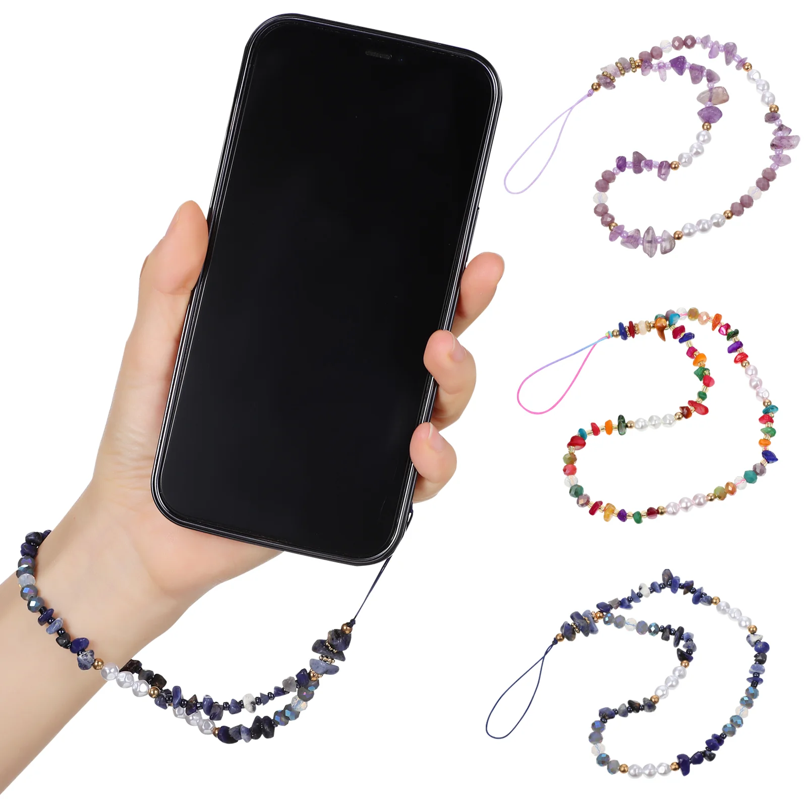 3 Pcs Crushed Stone Pearl Color Matching Tablet Wrist Lanyard for Phone European and American
3 Pcs Crushed Stone Pearl Color Matching Tablet Wrist Lanyard for Phone European and American