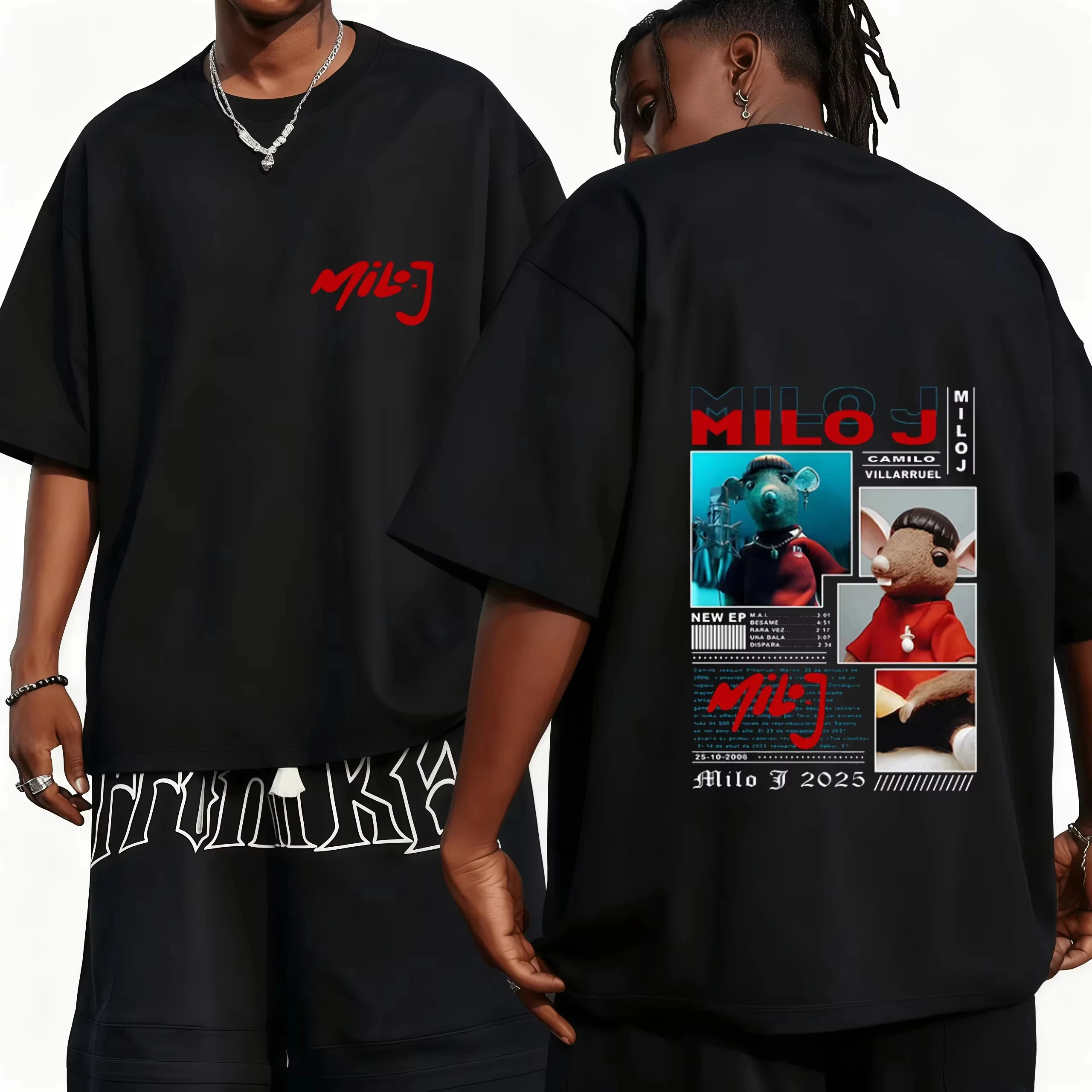 2026 new Rapper Milo J Camilo Villarruel Tour Graphic T-shirt for Men and Women Retro Fashion Summer Print Cotton T-shirt
2026 new Rapper Milo J Camilo Villarruel Tour Graphic T-shirt for Men and Women Retro Fashion Summer Print Cotton T-shirt