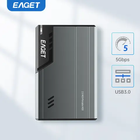 Eaget-disco duro externo 2,5 portátil, HDD de 500GB, 1TB, USB3.0, para PC de escritorio, Mac, ordenadores portátiles, consolas de juegos, TV, PS5