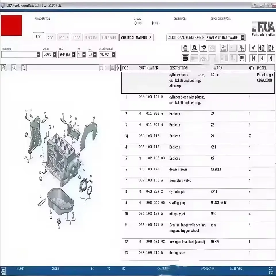 2025 Hot Selling Elsawin 6.0 with ETK 8 .5 Auto Repair Software Electronic Parts Catalogue Elsa win 6.0 ETKA 8.5
2025 Hot Selling Elsawin 6.0 with ETK 8 .5 Auto Repair Software Electronic Parts Catalogue Elsa win 6.0 ETKA 8.5