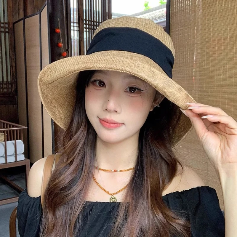 Japanese Retro Cotton and Linen Large Brim Bucket Hats for Women Summer Outdoor Leisure Sunscreen Versatile Literary Sun Hat
Japanese Retro Cotton and Linen Large Brim Bucket Hats for Women Summer Outdoor Leisure Sunscreen Versatile Literary Sun Hat