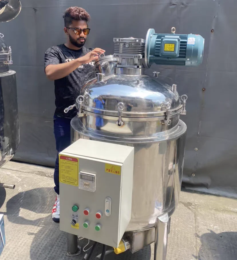 Wholesale 100 Liter Electric Heating Vessel 316 Stainless Steel Oil Cosmetic Lotion Homogenizer Vacuum Mixer Machine
Wholesale 100 Liter Electric Heating Vessel 316 Stainless Steel Oil Cosmetic Lotion Homogenizer Vacuum Mixer Machine