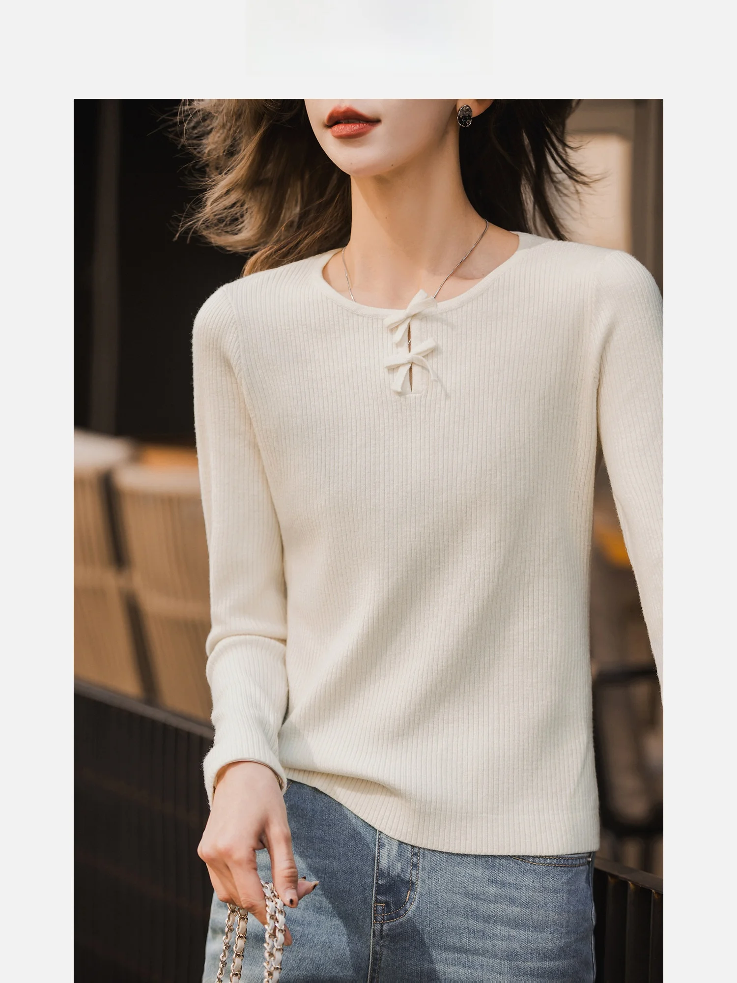 Slim Fit Knot Knitted Sweater Women's Faion Spring New Sle Versatile Candy Cane Design Cozy ort Sve Top
Slim Fit Knot Knitted Sweater Women's Faion Spring New Sle Versatile Candy Cane Design Cozy ort Sve Top