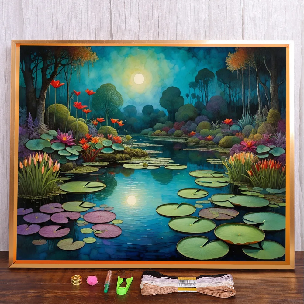 Scenery Water Lily Printed Fabric Cross Stitch Embroidery Full Kit Knitting Handiwork Hobby Needlework Counted Stamped Needle
Scenery Water Lily Printed Fabric Cross Stitch Embroidery Full Kit Knitting Handiwork Hobby Needlework Counted Stamped Needle