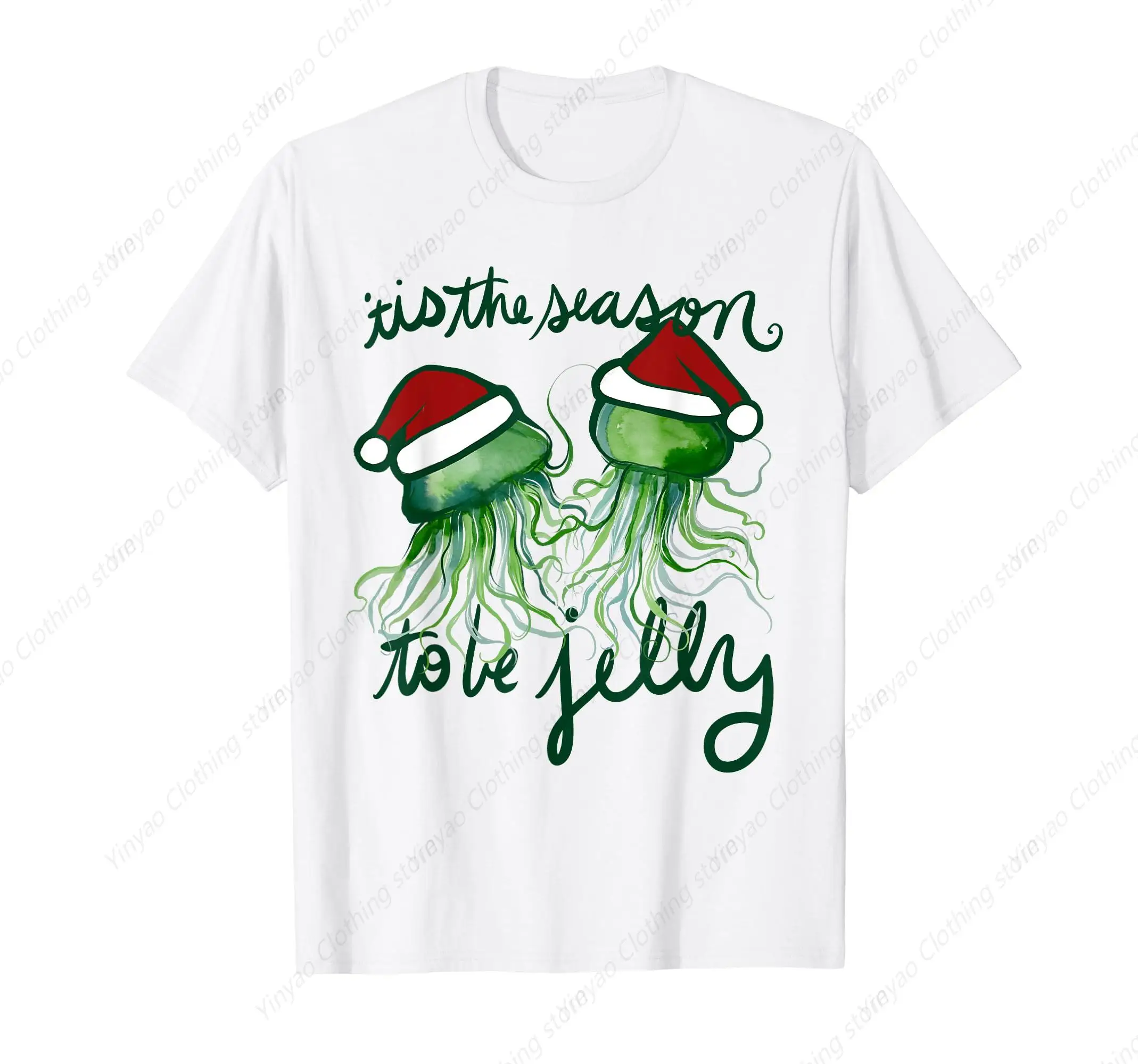 This Is Jelly Season Fun Jellyfish Printed Christmas T-Shirt White Casual Comfortable Pure Cotton Breathable Shirt
This Is Jelly Season Fun Jellyfish Printed Christmas T-Shirt White Casual Comfortable Pure Cotton Breathable Shirt