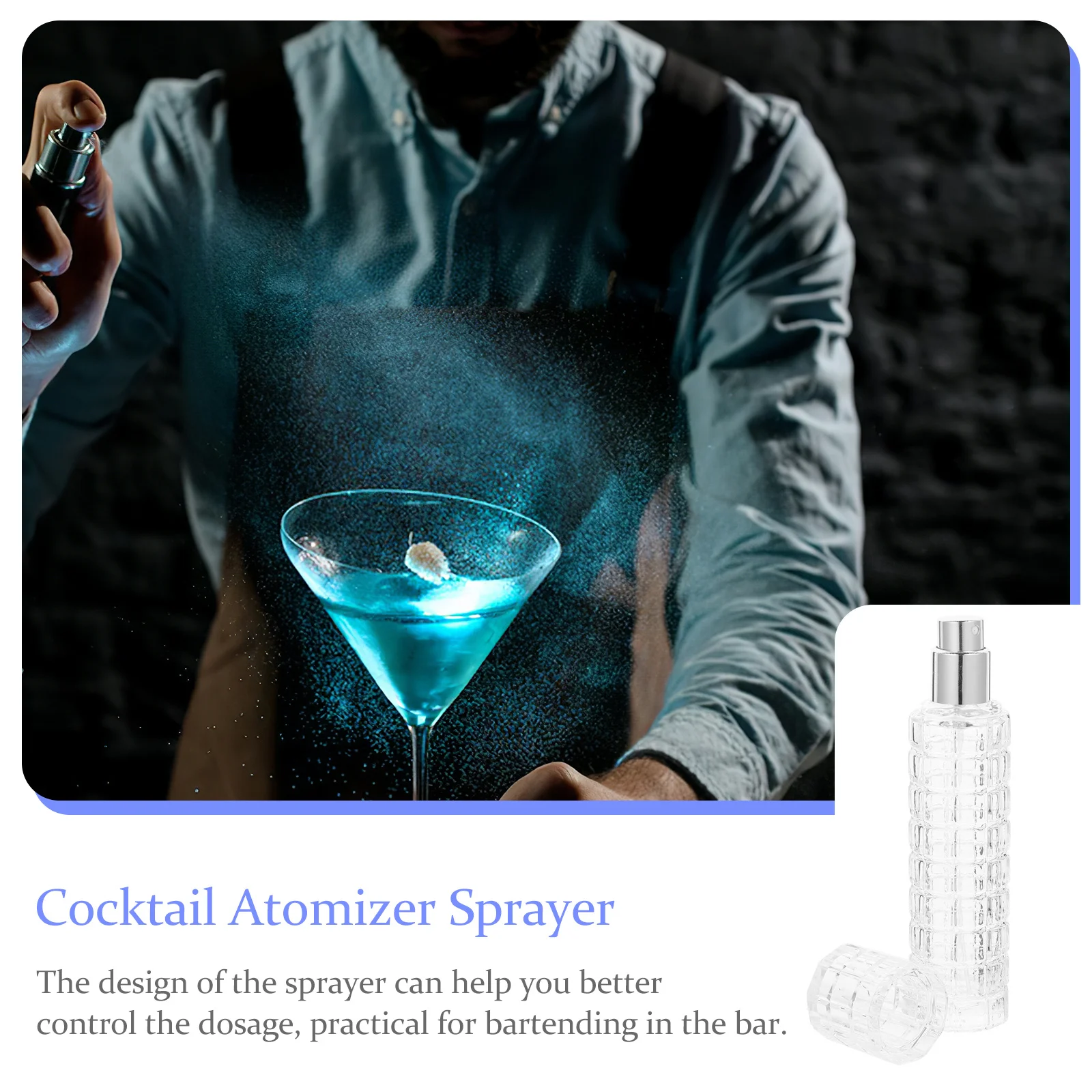 Glass Cocktail Sprayer 50Ml Bitters Spray Bottle for Essential Oils Reusable Travel Size Sprayer for Bar and Home Use
Glass Cocktail Sprayer 50Ml Bitters Spray Bottle for Essential Oils Reusable Travel Size Sprayer for Bar and Home Use