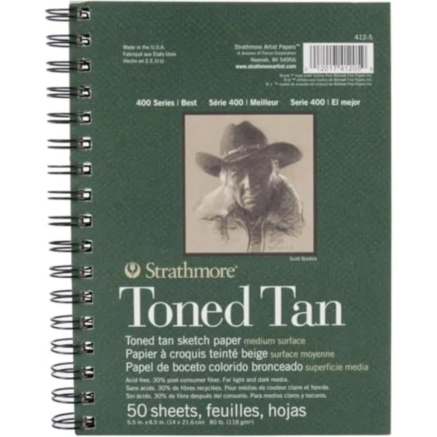 400 Series Sketch Pad, Toned Tan, inch, 50 Sheets - Artist Sketchbook for Drawing, Illustration, Art Class Students
400 Series Sketch Pad, Toned Tan, inch, 50 Sheets - Artist Sketchbook for Drawing, Illustration, Art Class Students