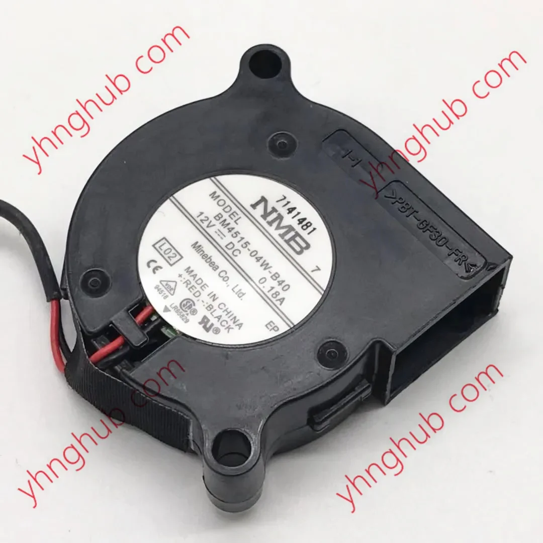 NMB-MAT BM4515-04W-B40 L02 T01 DC 12V 0.18A 45x45x15mm Server Cooling Fan
NMB-MAT BM4515-04W-B40 L02 T01 DC 12V 0.18A 45x45x15mm Server Cooling Fan