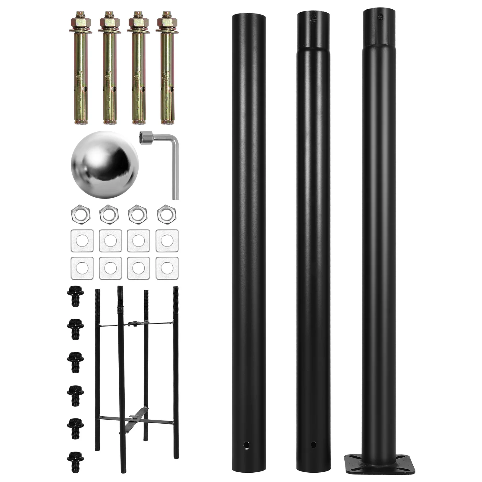 10Ft Tall Street Light Pole Weather-Resistant Heavy Duty Street Lamp Post Splicing Lights Column for Street/Parking Lots/Park
10Ft Tall Street Light Pole Weather-Resistant Heavy Duty Street Lamp Post Splicing Lights Column for Street/Parking Lots/Park