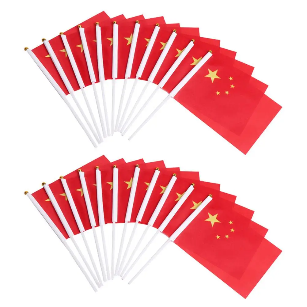 50 Pcs Hand Waving Flags 14x21cm China National Handheld Mini Banners for Party Festival Parade Decor Polyester
50 Pcs Hand Waving Flags 14x21cm China National Handheld Mini Banners for Party Festival Parade Decor Polyester