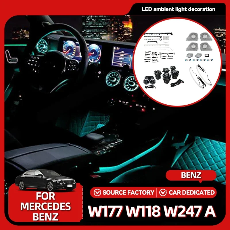 Лидер продаж, 64 цвета, окружающий свет для Mercedes Benz W177 W118 W247 A/B/CLA/GLA/GLB класса RGB, светодиодные вентиляционные отверстия, двери автомобиля
Лидер продаж, 64 цвета, окружающий свет для Mercedes Benz W177 W118 W247 A/B/CLA/GLA/GLB класса RGB, светодиодные вентиляционные отверстия, двери автомобиля