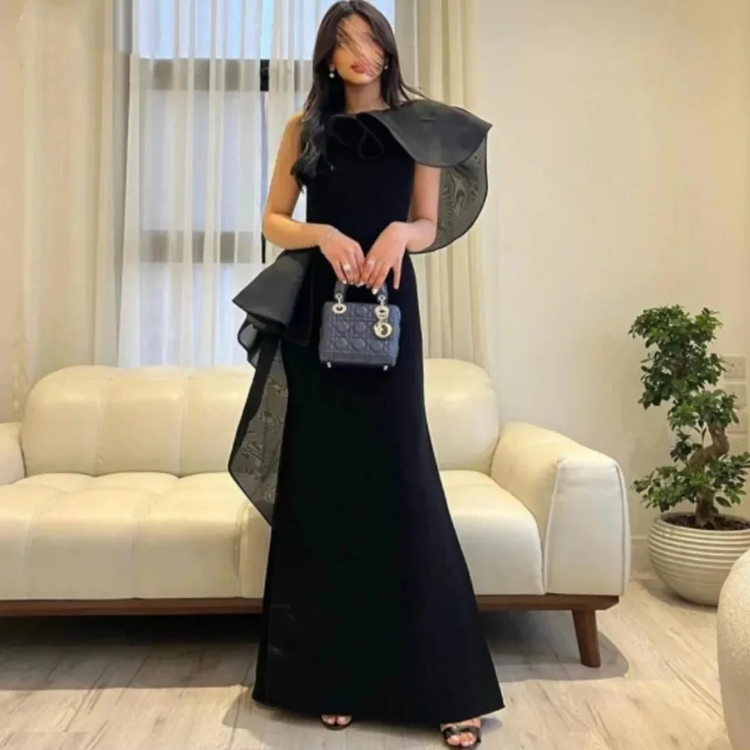 Flora Dress Simple Black O-Neck Prom Gown One-Shoulder Ruched Ankle-length Sleeveless Formal Evening Dresses Wedding Party Gown
Flora Dress Simple Black O-Neck Prom Gown One-Shoulder Ruched Ankle-length Sleeveless Formal Evening Dresses Wedding Party Gown