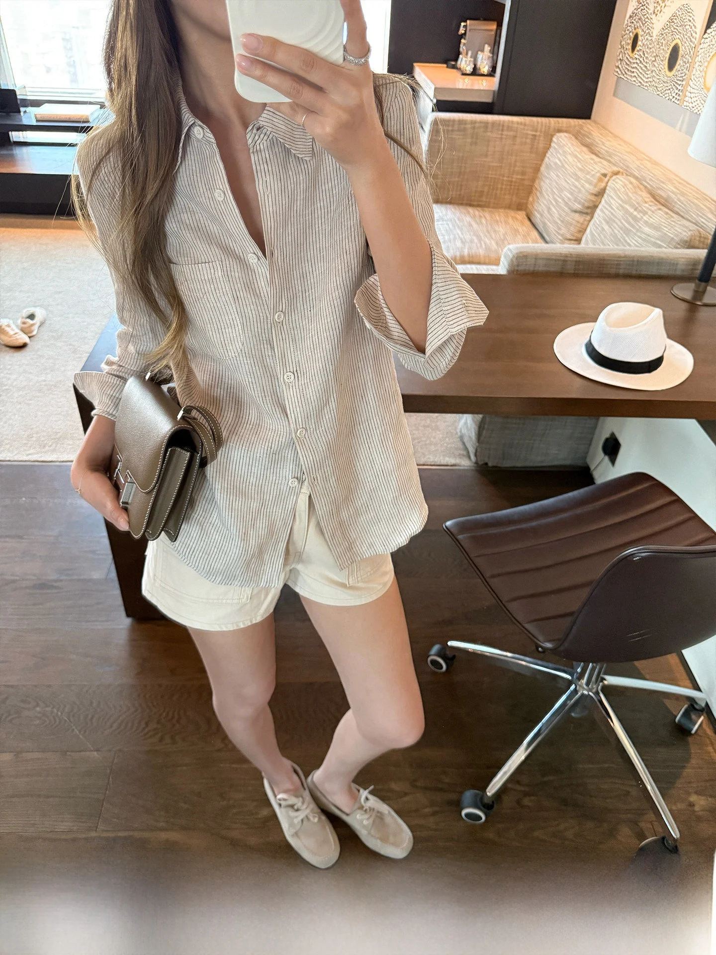 4PRIL Casual Style Women's Shirt Half Sleeve Full Linen Slimming Waist Design Spring Summer Fashionable Striped Top
4PRIL Casual Style Women's Shirt Half Sleeve Full Linen Slimming Waist Design Spring Summer Fashionable Striped Top