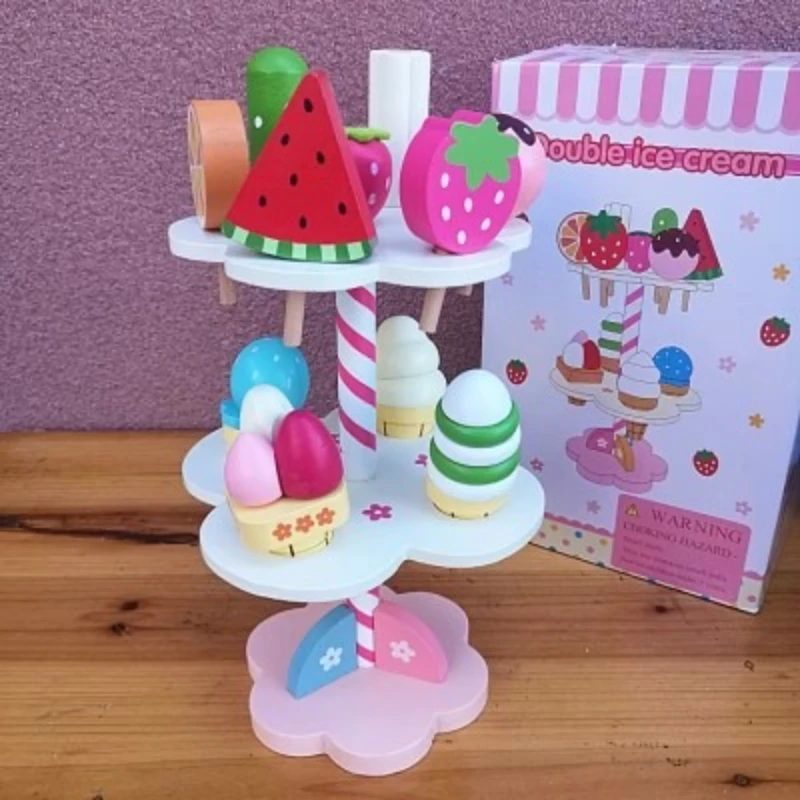 Simulated Wooden Ice Cream Toy Set Snow Playing House Ice Cream Cone Little Girl's Birthday Gift Play House Toy
Simulated Wooden Ice Cream Toy Set Snow Playing House Ice Cream Cone Little Girl's Birthday Gift Play House Toy