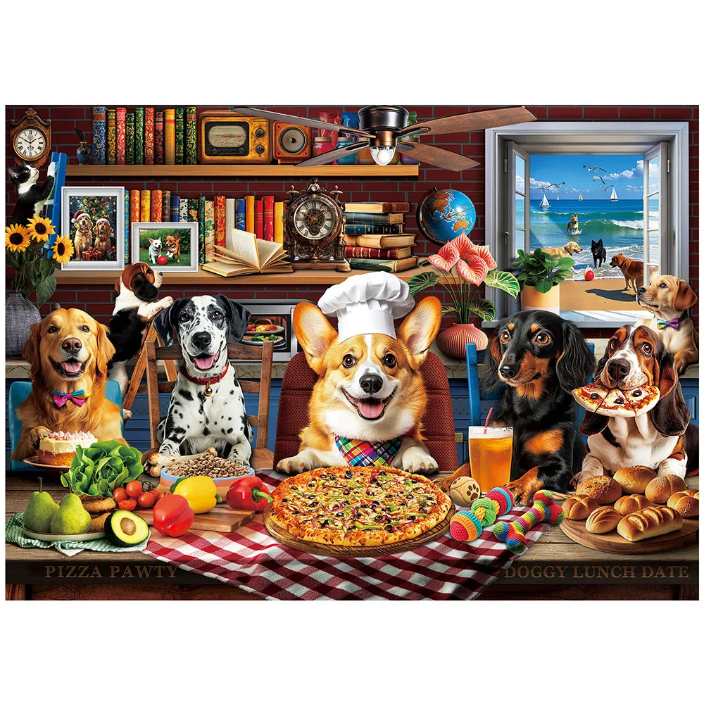 Cute Chef Corgi Multi Breed Dogs Pizza Party Kitchen Funny Pet Jigsaw Puzzle 500-2000Pcs Colorful Cartoon Animal Scene Adult Hom
Cute Chef Corgi Multi Breed Dogs Pizza Party Kitchen Funny Pet Jigsaw Puzzle 500-2000Pcs Colorful Cartoon Animal Scene Adult Hom