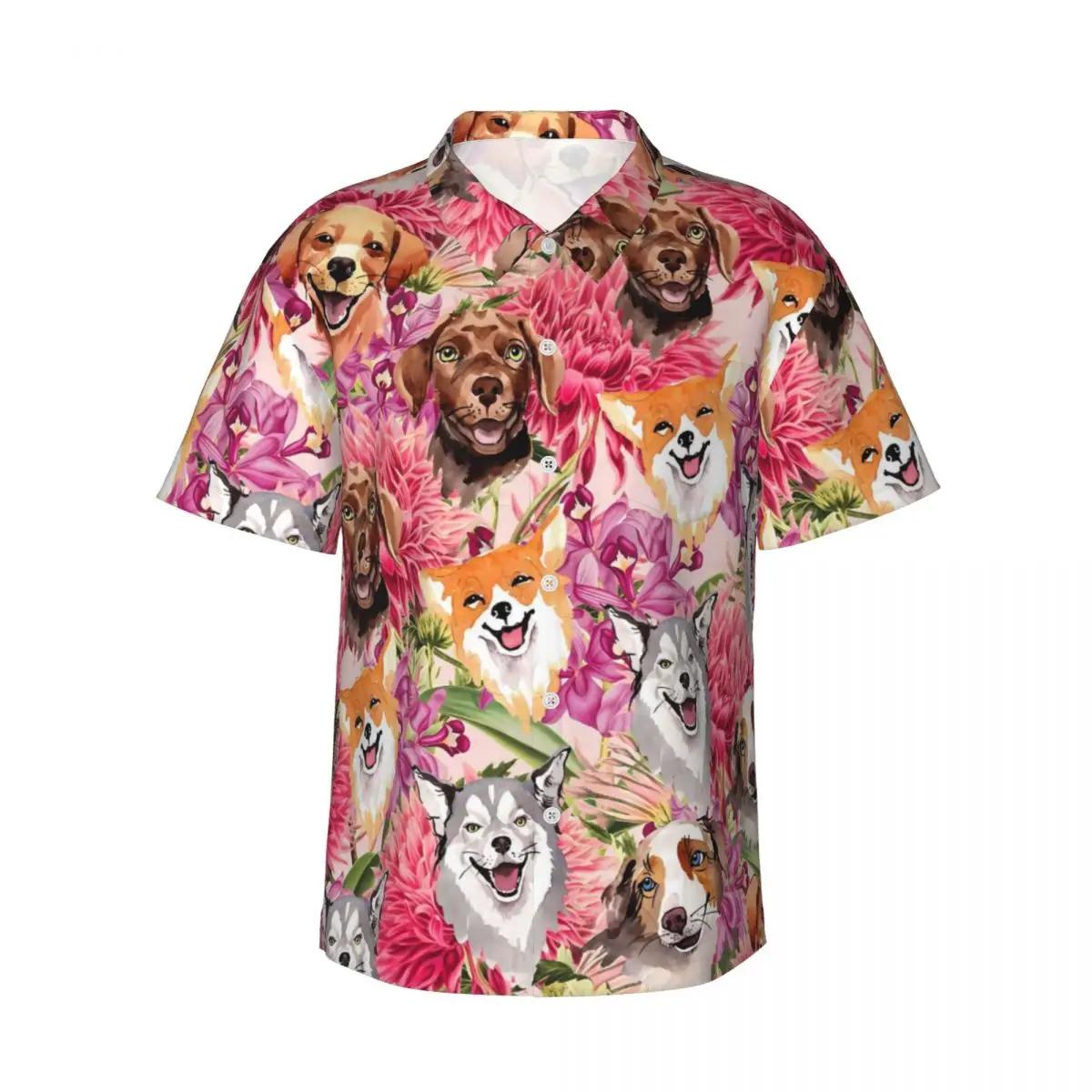 Happy Dog Print Beach Shirt Flowers Print Hawaiian Casual Shirts Men Loose Blouses Short-Sleeved Korean Fashion Pattern Tops
Happy Dog Print Beach Shirt Flowers Print Hawaiian Casual Shirts Men Loose Blouses Short-Sleeved Korean Fashion Pattern Tops