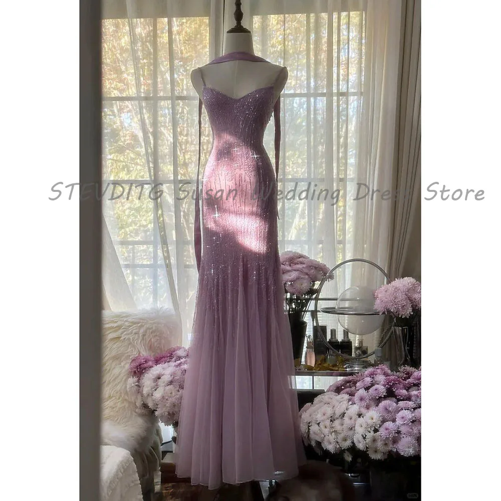 Pretty Evening Dresses Women Spaghetti Strap Sleeveless Beading Alliques Celebrity Formal Occasion Female Gowns Exquisite
Pretty Evening Dresses Women Spaghetti Strap Sleeveless Beading Alliques Celebrity Formal Occasion Female Gowns Exquisite