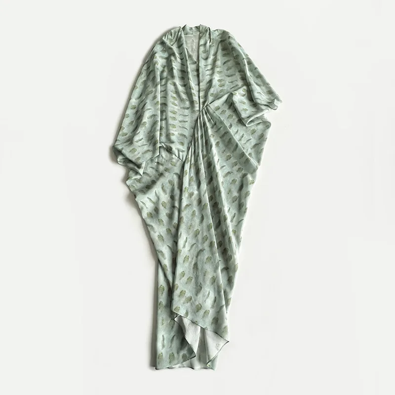 Withered Asymmetric Silk V-neck Flower Bud Sleeve Dress With Hanging Sleeves Loose Silk Smooth And Hanging Long Skirt Summer
Withered Asymmetric Silk V-neck Flower Bud Sleeve Dress With Hanging Sleeves Loose Silk Smooth And Hanging Long Skirt Summer