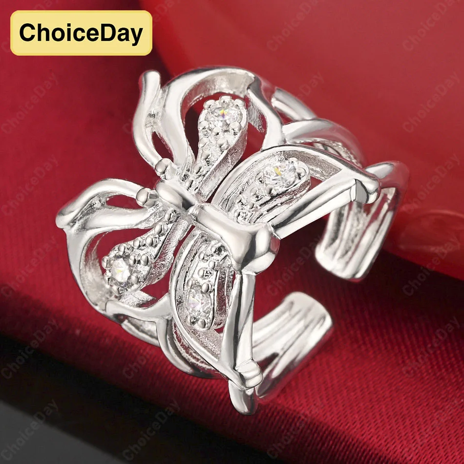 ChoiceDay Fashion 925 Sterling Silver Open Ring Exquisite Butterfly Ring for Women Party Favor Accessory Jewelry Gift
ChoiceDay Fashion 925 Sterling Silver Open Ring Exquisite Butterfly Ring for Women Party Favor Accessory Jewelry Gift