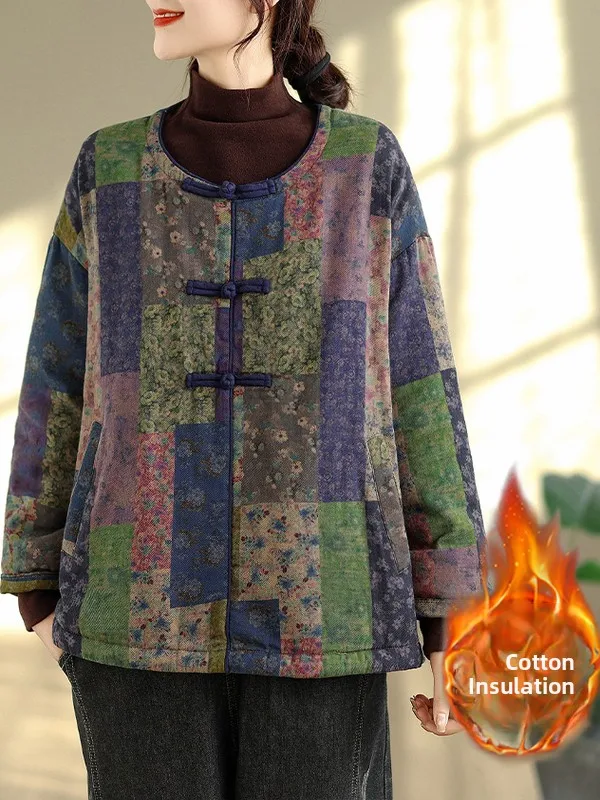 Женское зимнее теплое пальто свободного покроя в китайском стиле с принтом в стиле ретро, хлопковое пальто с капюшоном в этническом стиле в стиле пэчворк
Женское зимнее теплое пальто свободного покроя в китайском стиле с принтом в стиле ретро, хлопковое пальто с капюшоном в этническом стиле в стиле пэчворк