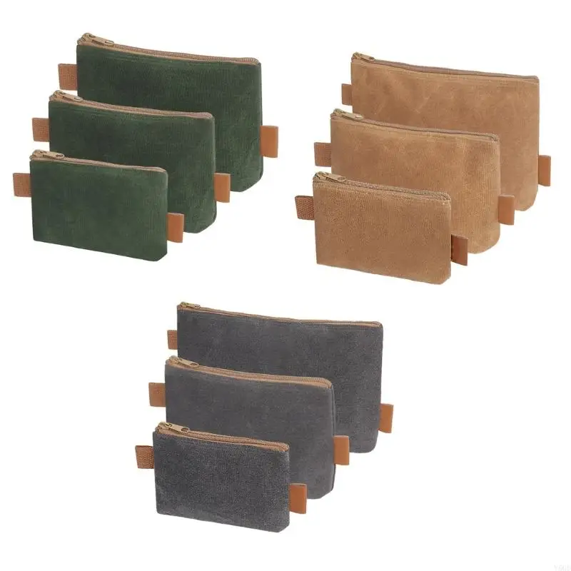 Y5GD Waxed Canvas Tool Pouches 3 Pack for Efficient Hardware Storage Tool Organizers
Y5GD Waxed Canvas Tool Pouches 3 Pack for Efficient Hardware Storage Tool Organizers