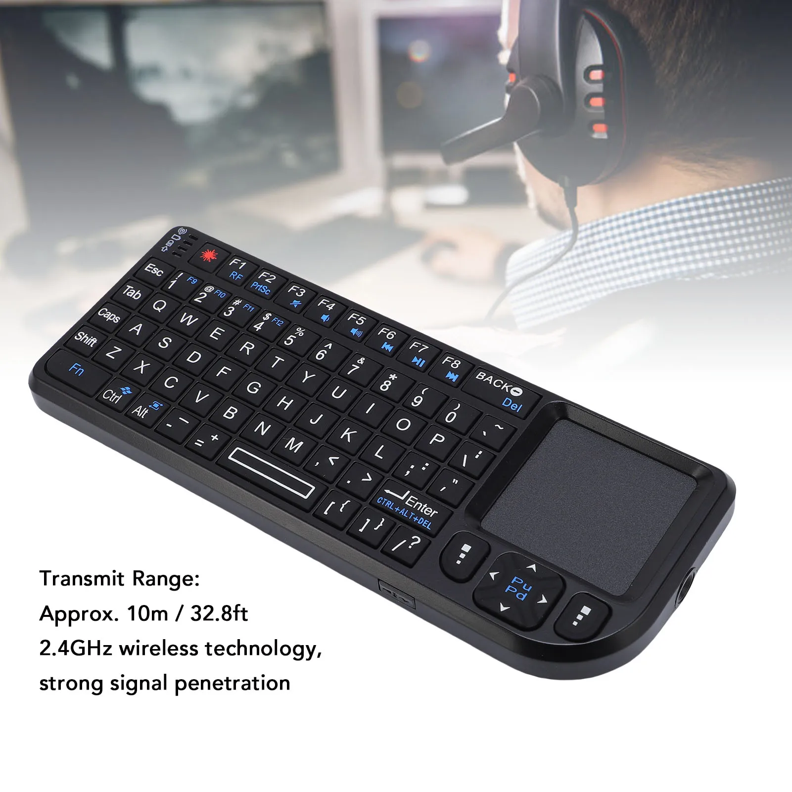 Клавиатура с сенсорной панелью, маленькая беспроводная USB-перезаряжаемая портативная тонкая сенсорная клавиатура 2,4 ГГц с сенсорной панелью с подсветкой
Клавиатура с сенсорной панелью, маленькая беспроводная USB-перезаряжаемая портативная тонкая сенсорная клавиатура 2,4 ГГц с сенсорной панелью с подсветкой