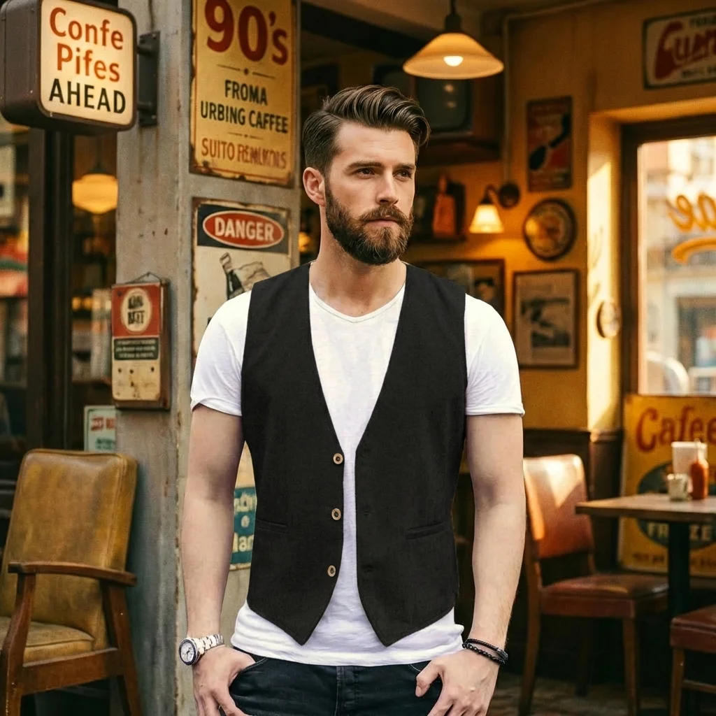 Men Vest Beige Work Linen Solid Color For Wedding Casual Men Suit Vest Business Banquet Waistcoat Formal Daily
Men Vest Beige Work Linen Solid Color For Wedding Casual Men Suit Vest Business Banquet Waistcoat Formal Daily