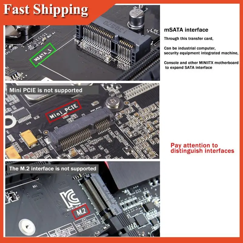 Efficient MSATA To SATA Conversion Card Mini SATA To SATA Adapter Card MINI SATA To SATA Interface Computer Expansion Card
Efficient MSATA To SATA Conversion Card Mini SATA To SATA Adapter Card MINI SATA To SATA Interface Computer Expansion Card