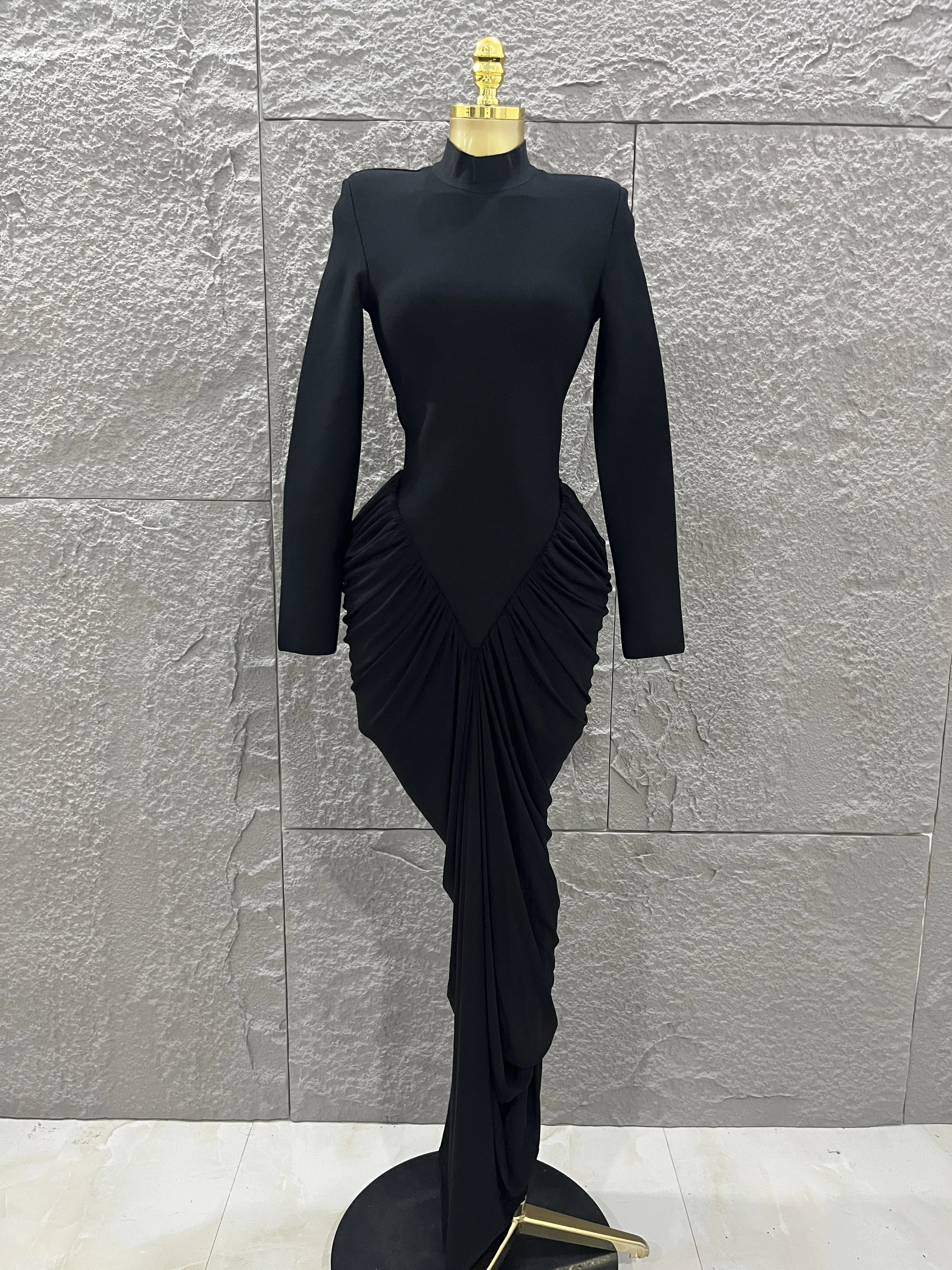 Opulent Turtleneck Backless Hollow Long Sleeve Solid Sexy Ruched Bodycon Women Maxi Dress Evening Party Nightclub Prom Dress
Opulent Turtleneck Backless Hollow Long Sleeve Solid Sexy Ruched Bodycon Women Maxi Dress Evening Party Nightclub Prom Dress