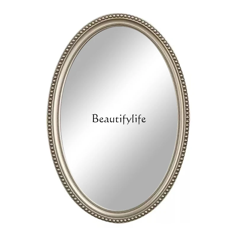 French retro wall-mounted American oval light luxury European wall-mounted vanity mirror
French retro wall-mounted American oval light luxury European wall-mounted vanity mirror
