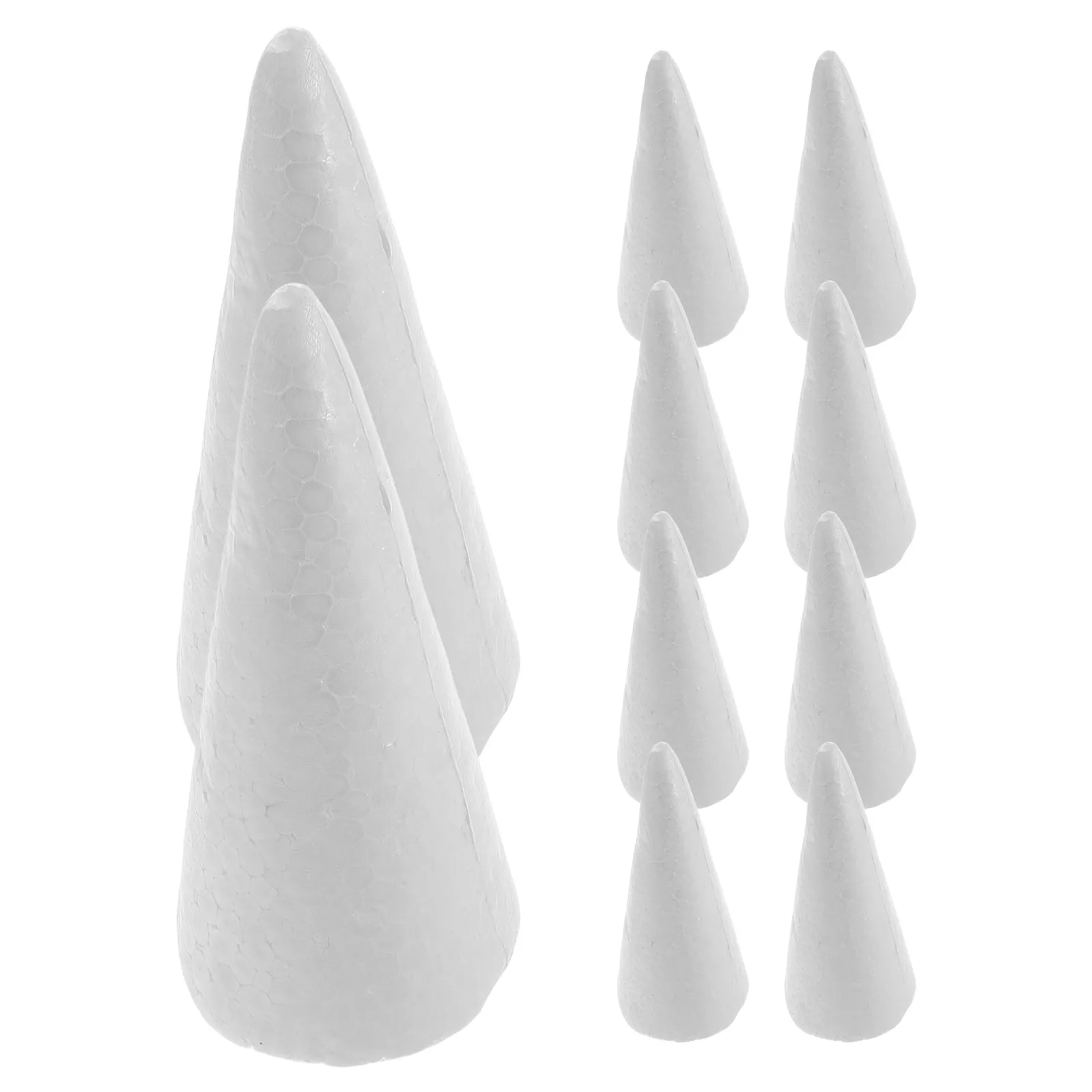 12pcs Foam Cone Polystyrene White Cones for DIY Crafts Christmas Decorations Shaped Craft Form Child Activities Preschool
12pcs Foam Cone Polystyrene White Cones for DIY Crafts Christmas Decorations Shaped Craft Form Child Activities Preschool