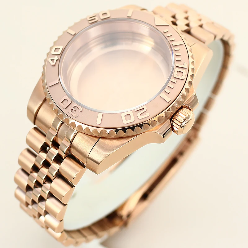 Rose Gold 40mm Yacht Design Style Watch Case Jubilee Bracelet For Seiko NH35 NH36 NH38 Miyota 8215 ETA 2824 Movement 28.5mm Dial
Rose Gold 40mm Yacht Design Style Watch Case Jubilee Bracelet For Seiko NH35 NH36 NH38 Miyota 8215 ETA 2824 Movement 28.5mm Dial