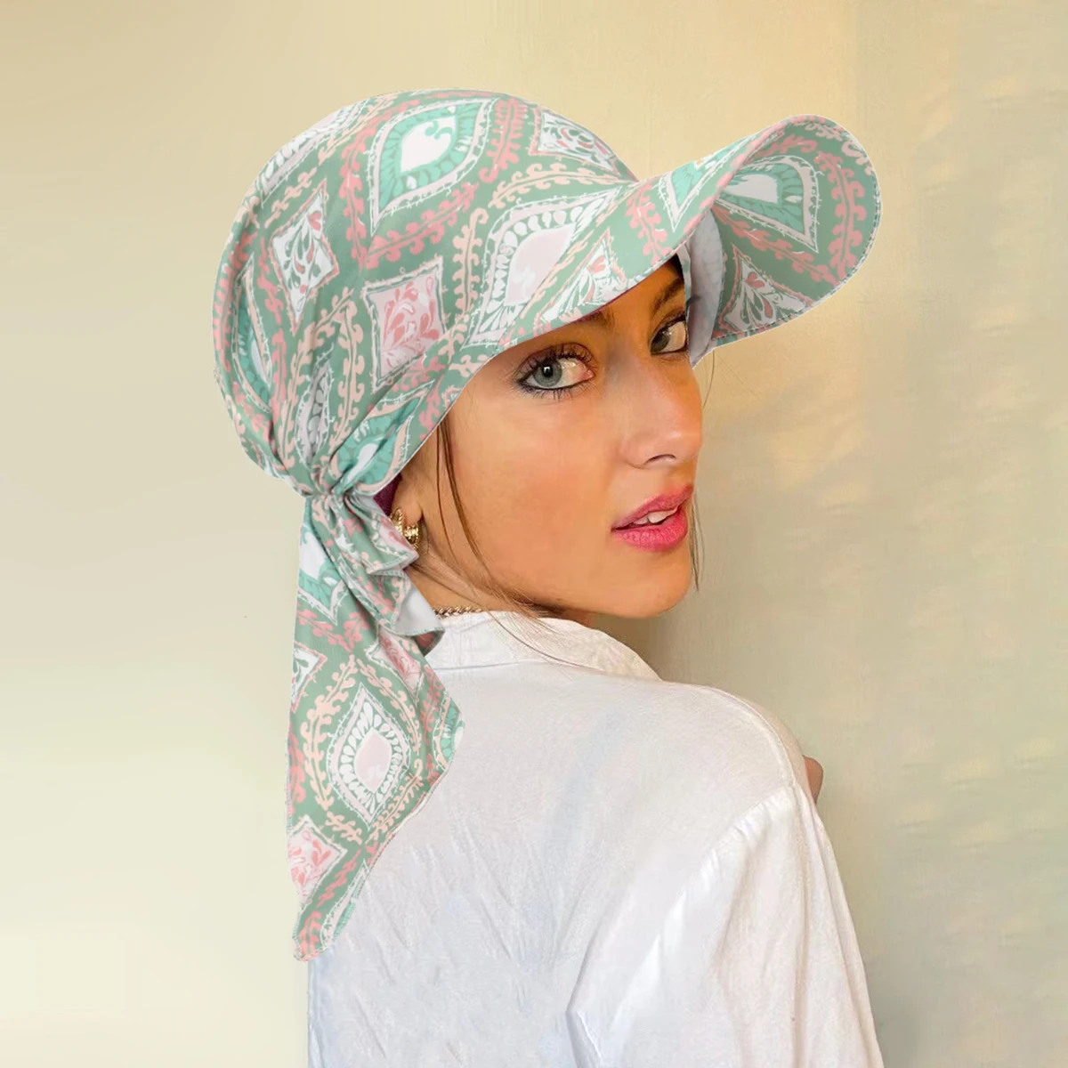 Trendy Muslim Print Hijab Turban Hat for Women Visor Baseball Cap Sun Hats Headscarf Scarf Brim Femme Scarves Bandanas
Trendy Muslim Print Hijab Turban Hat for Women Visor Baseball Cap Sun Hats Headscarf Scarf Brim Femme Scarves Bandanas
