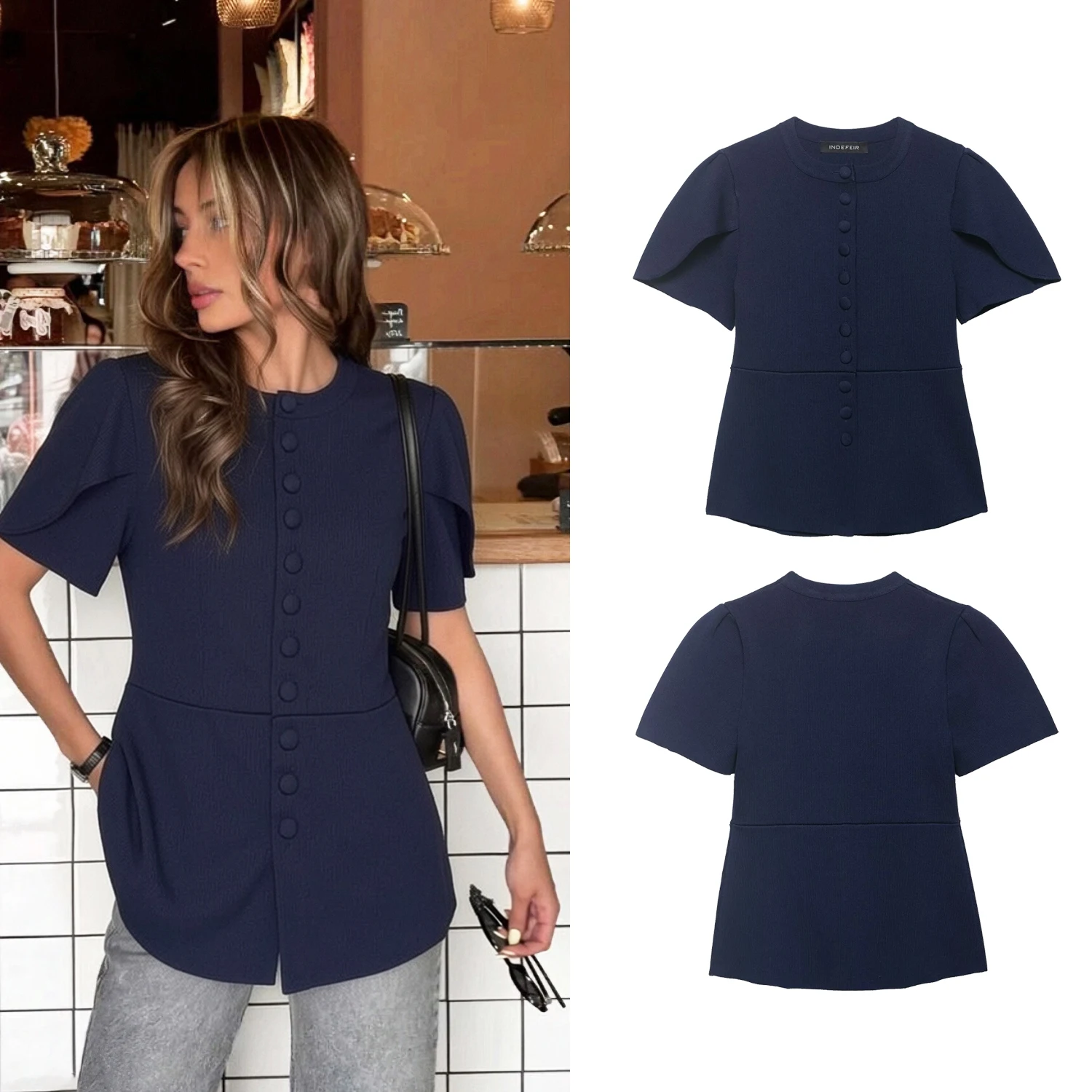 Women Chic Bubble Sleeve Knit Blazers Spring Summer Female Short Sleeves Single-Breasted Solid Lady Tops Lady Casual Street Coat
Women Chic Bubble Sleeve Knit Blazers Spring Summer Female Short Sleeves Single-Breasted Solid Lady Tops Lady Casual Street Coat