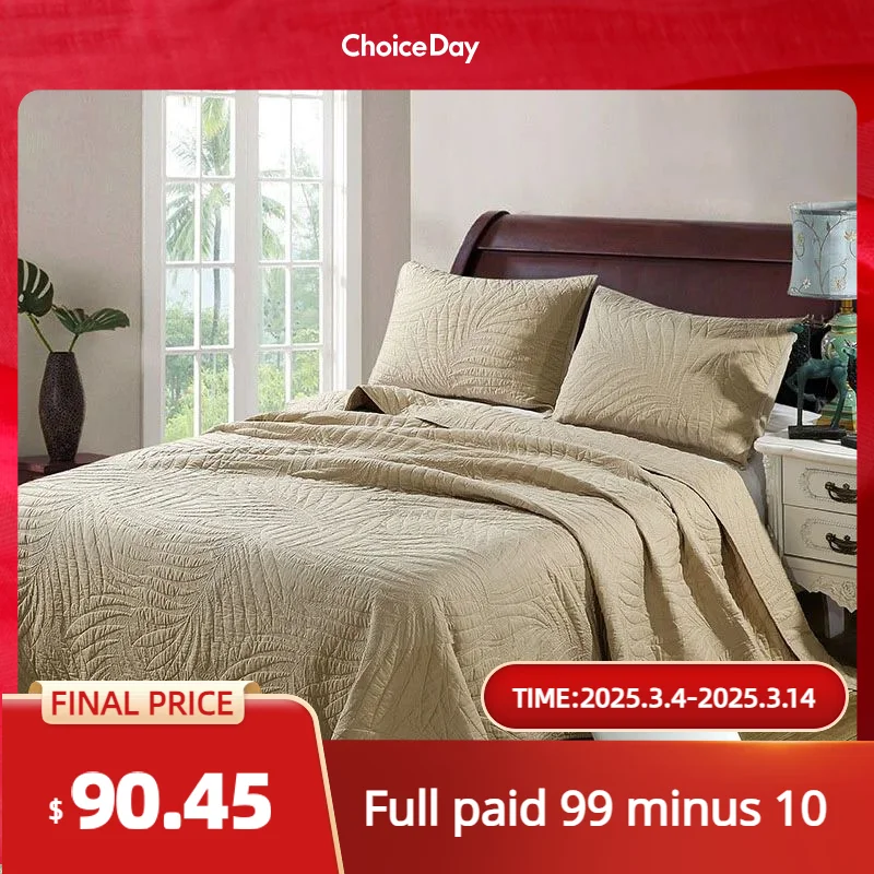 Cotton Bedspreads for Bed Quilt Set 3pcs Coverlet Solid Embroidered Quilts Bed Cover King Queen Size Summer Blanket on Bed
Cotton Bedspreads for Bed Quilt Set 3pcs Coverlet Solid Embroidered Quilts Bed Cover King Queen Size Summer Blanket on Bed