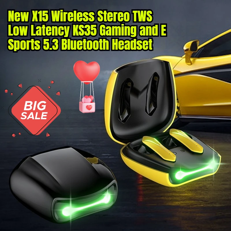 New X15 Wireless Stereo TWS Low Latency KS35 Gaming and E Sports 5.3 Bluetooth Headset 
New X15 Wireless Stereo TWS Low Latency KS35 Gaming and E Sports 5.3 Bluetooth Headset