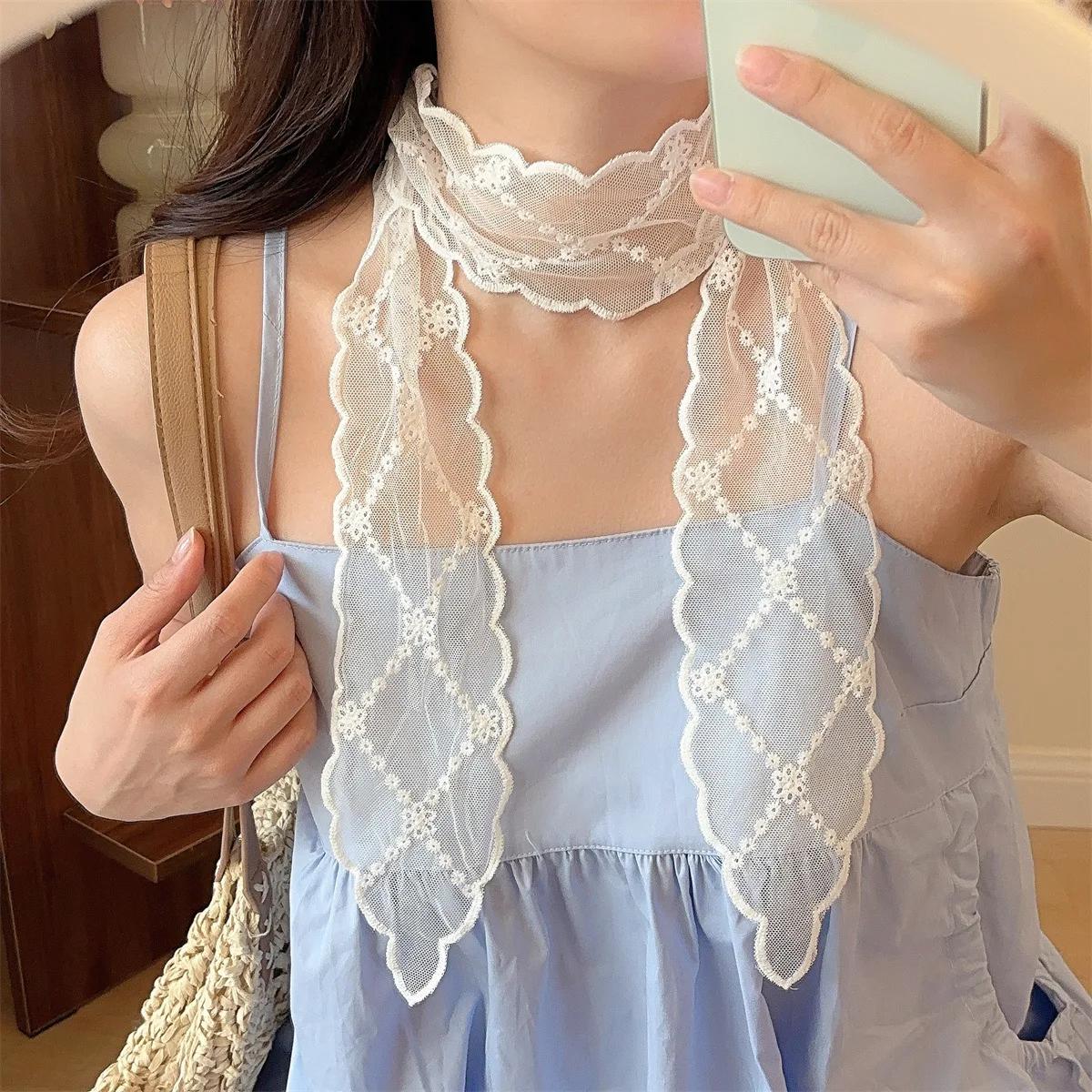 Кружевной шарф-лента для женщин: элегантный длинный шейный платок для весны, универсальный аксессуар для украшения шеи
Кружевной шарф-лента для женщин: элегантный длинный шейный платок для весны, универсальный аксессуар для украшения шеи