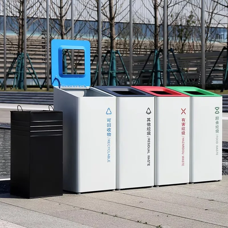 Customized Outdoor Classified Garbage Bins Dustbin Trash Can 4 Compartment Galvanized Steel Waste Container
Customized Outdoor Classified Garbage Bins Dustbin Trash Can 4 Compartment Galvanized Steel Waste Container