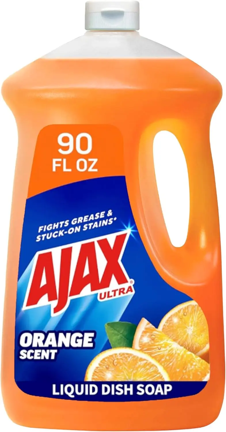 Ultra Liquid Dish Soap with Orange Scent and Triple Action Formula in 90 Fl Oz Bottle
Ultra Liquid Dish Soap with Orange Scent and Triple Action Formula in 90 Fl Oz Bottle