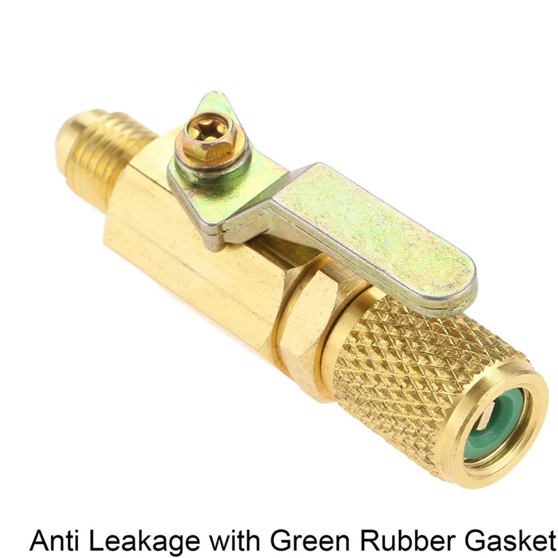 AC88-2X Air Conditioner Ball Valve 1/4 Inch SAE Adapter And 1/4 Inch Valves Core Quick Coupler,For R134A Refrigerant
AC88-2X Air Conditioner Ball Valve 1/4 Inch SAE Adapter And 1/4 Inch Valves Core Quick Coupler,For R134A Refrigerant