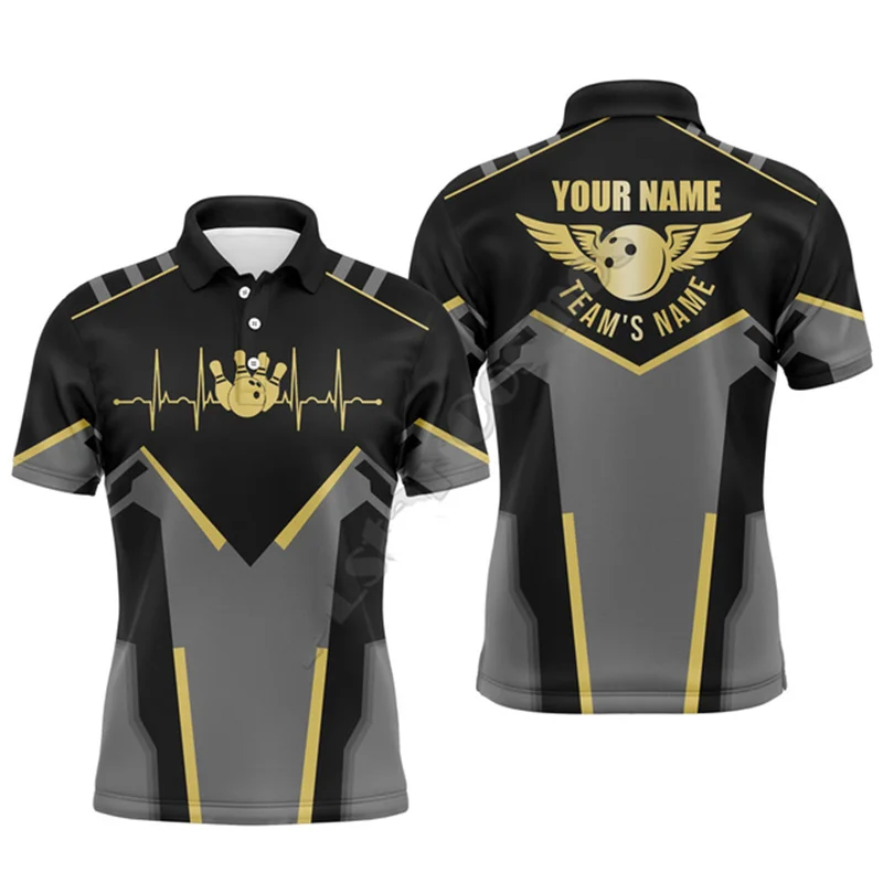 Fashion Men's Top Bowling Ball 3D Printed POLO shirts Personalized Name Customization Ball Uniform Large Men's Sports Clothing
Fashion Men's Top Bowling Ball 3D Printed POLO shirts Personalized Name Customization Ball Uniform Large Men's Sports Clothing