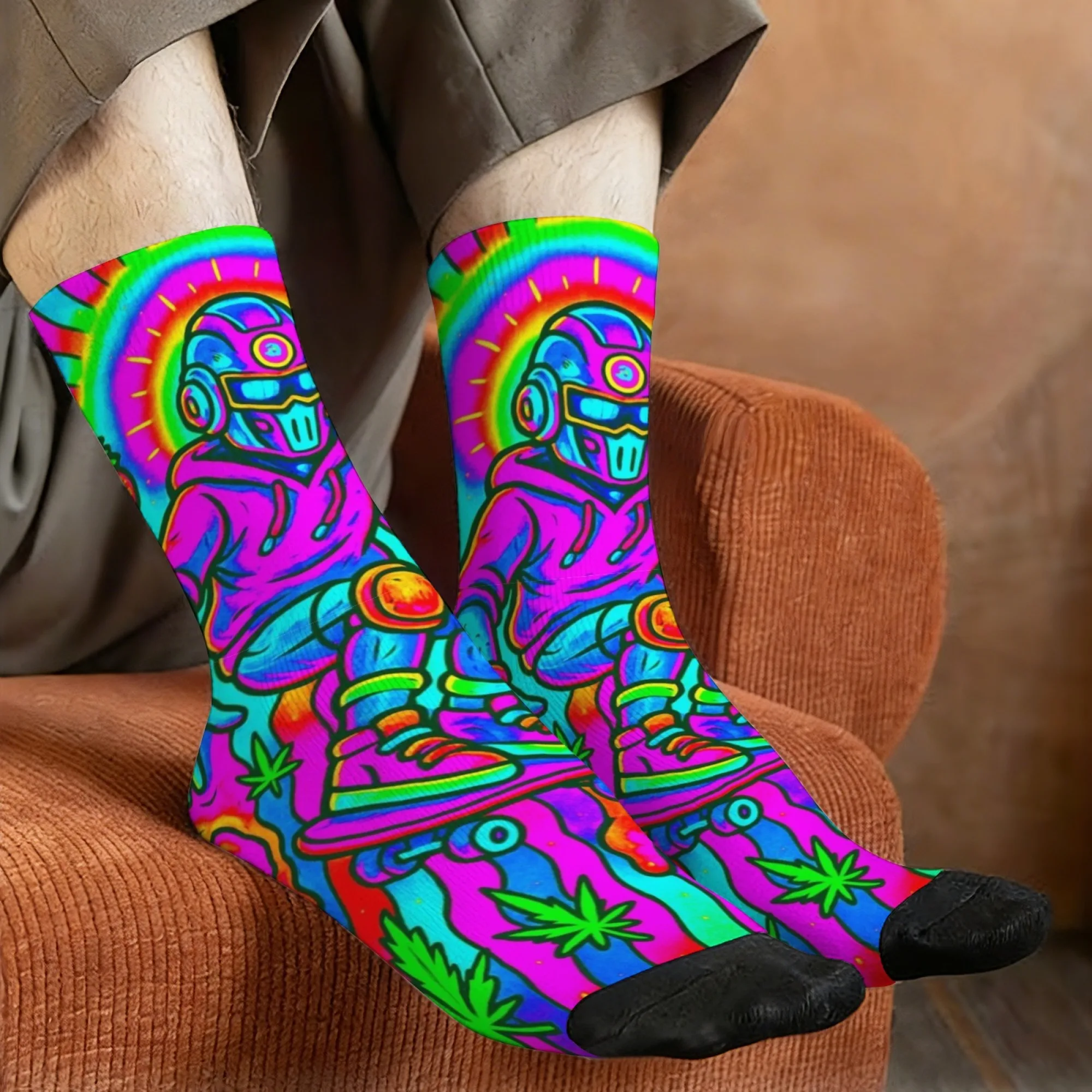 Harajuku Cyberpunk Psychedelic Futuristic Skateboard Print Men's Socks - Novel Street Style Casual Socks - Fun Party Gift
Harajuku Cyberpunk Psychedelic Futuristic Skateboard Print Men's Socks - Novel Street Style Casual Socks - Fun Party Gift