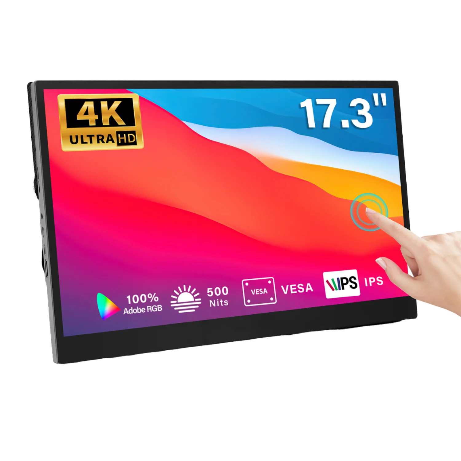 New 17.3-Inch 4K UHD IPS Touchscreen Portable Monitor with Type-C/HD Dual Speaker VESA 17.3 Inch Laptop Display
New 17.3-Inch 4K UHD IPS Touchscreen Portable Monitor with Type-C/HD Dual Speaker VESA 17.3 Inch Laptop Display