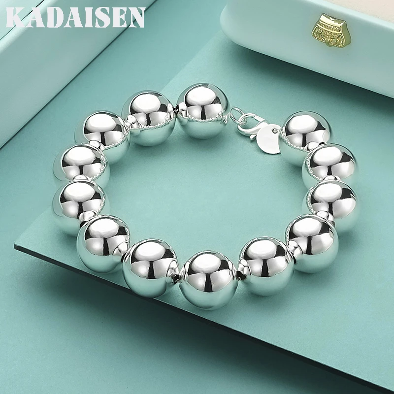 New 925 Sterling Silver Bracelets Charm Wild 14MM Buddha Beads Chain For Women Men Wedding Party Christmas Gifts Fashion Jewelry
New 925 Sterling Silver Bracelets Charm Wild 14MM Buddha Beads Chain For Women Men Wedding Party Christmas Gifts Fashion Jewelry