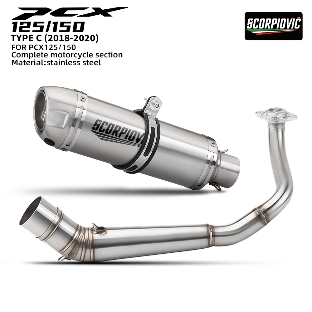 Motorcycle Scooter Exhaust Full System Escape Moto Fit For PCX125 PCX150 PCX 125 150 2018 2019 2020
Motorcycle Scooter Exhaust Full System Escape Moto Fit For PCX125 PCX150 PCX 125 150 2018 2019 2020